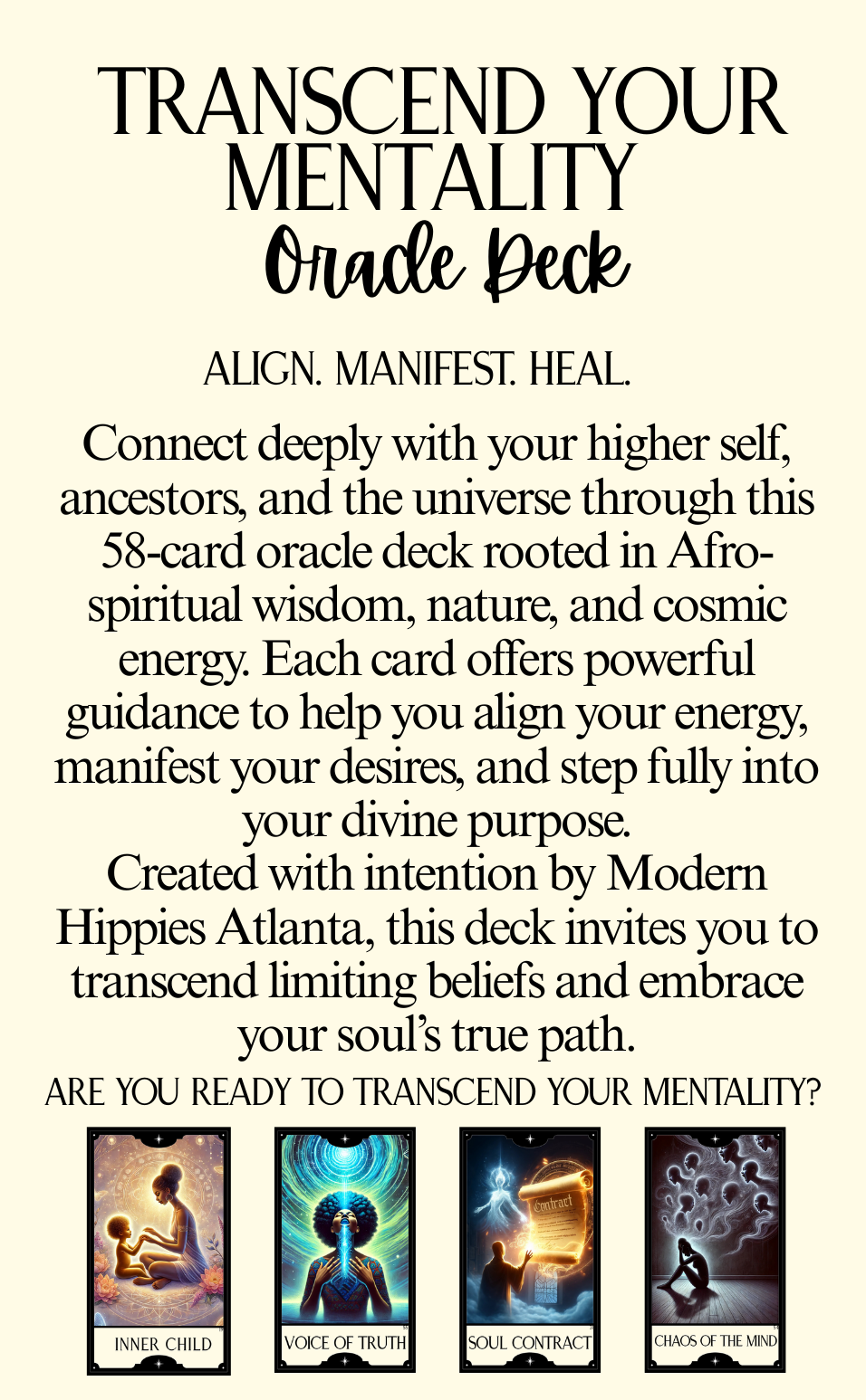 Transcend Your Mentality Oracle Cards - AVAILABLE NOW!!