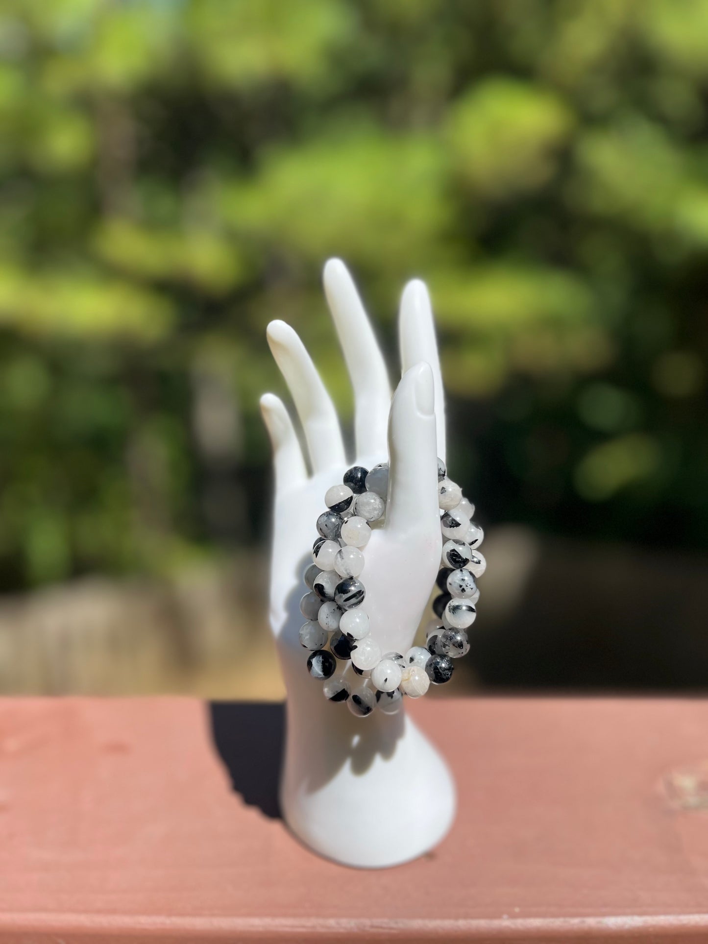 Tourmalinated Quartz Crystal Bracelet