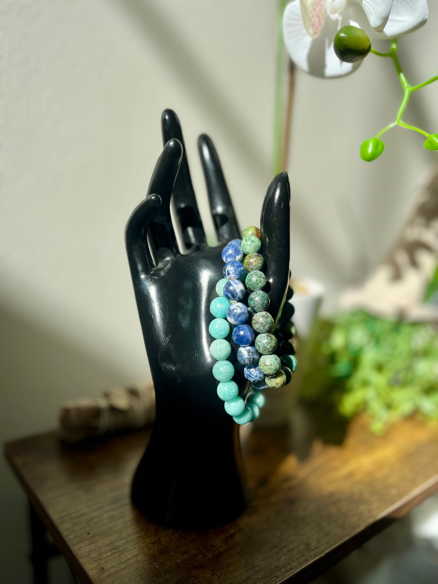 Speak Your Truth – Throat Chakra Crystal Bracelet Set