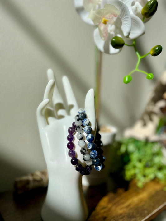 Divine Downloads – Third Eye Chakra Crystal Bracelet Set