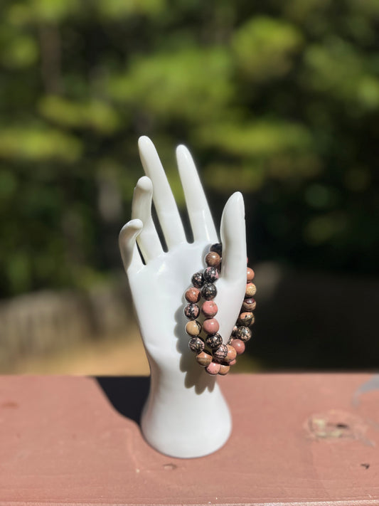 Rhodonite Crystal Bracelet