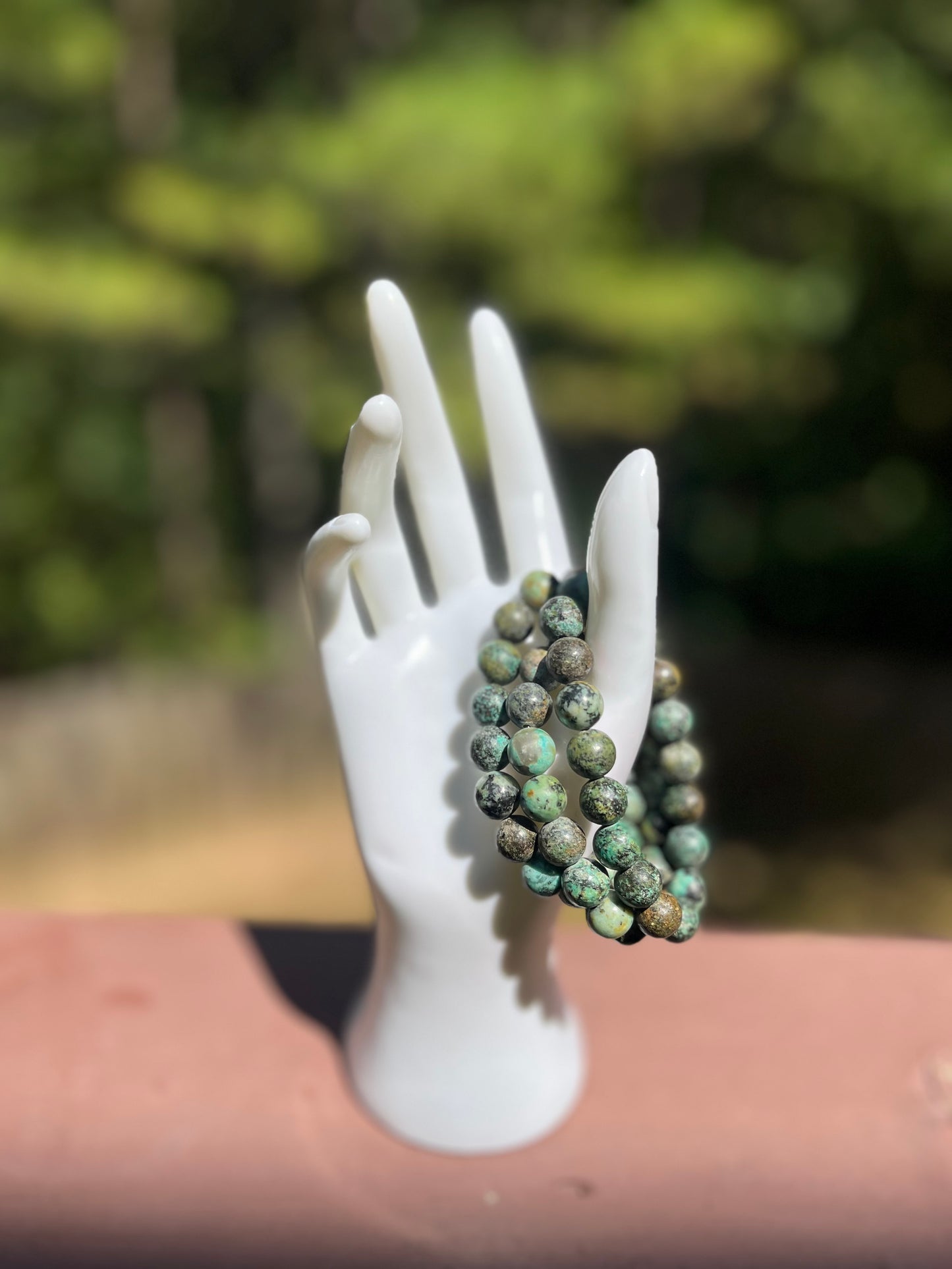 African Turquoise Crystal Bracelet