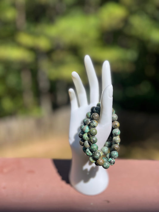 African Turquoise Crystal Bracelet